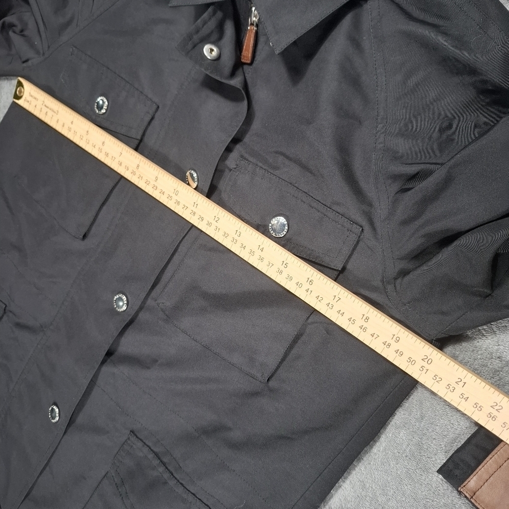 Lauren Ralph Lauren Women's Full Zip Coat Jacket Size M Leather Trim Casual - Picture 7 of 12